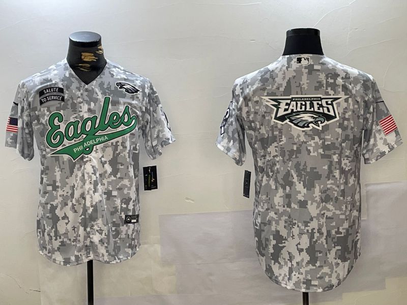 Men Philadelphia Eagles Blank Nike Arctic Camo 2024 Salute to Service Limited NFL Jersey style 3->philadelphia eagles->NFL Jersey